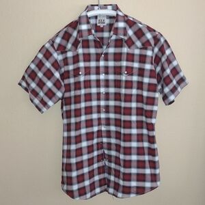 Ely Cattleman Tall Man Pearl Snap Short Sleeve Shirt Size XXLT